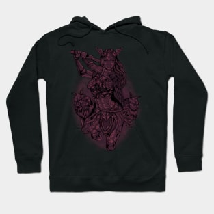 With Norwegian Forest Cats - Viking Love Goddess Freya Hoodie